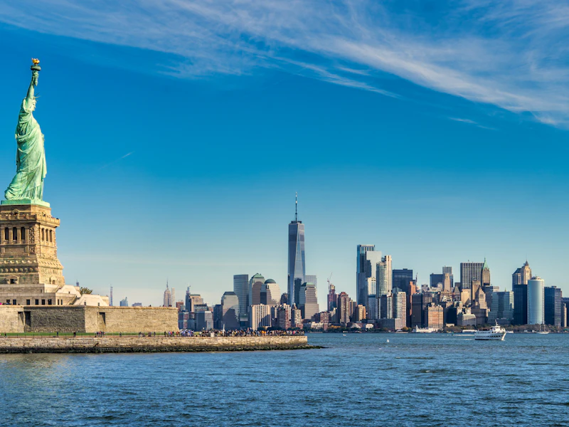 Statue of Liberty and the New York skyline